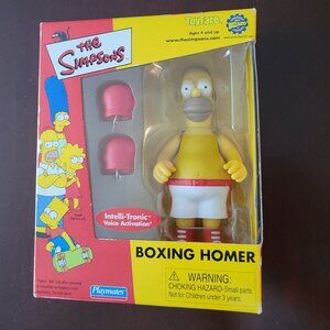 NEW Homer Simpson Playmates Boxing Homer Figure Toyfare Wizard The Simpsons NWT